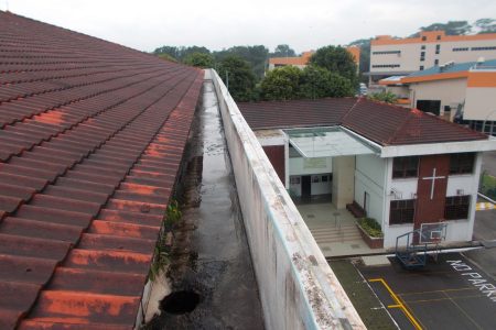 Waterprofing-membrane-to-RC-gutter-before-scaled-Reinforced Concrete (RC) Gutter Waterproofing